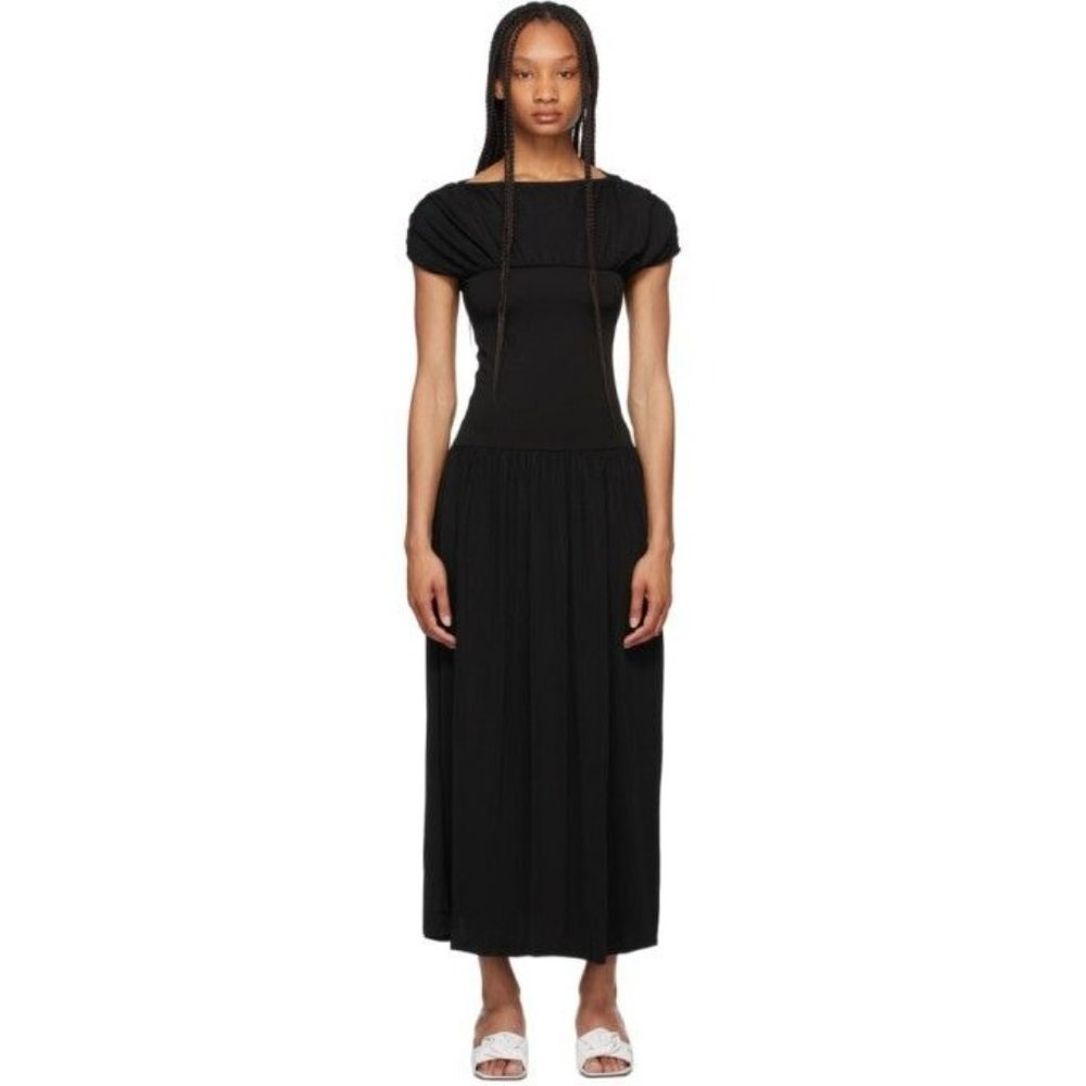 SOLD TOTEME Stretch Maxi Dress Black XX-Small NEW - Picture 2 of 11